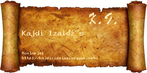 Kajdi Izaiás névjegykártya